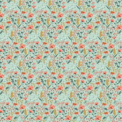 Baumwolle | FLOWER Blumenwiese | mint